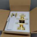 Goldenwarm Gold Exterior Door Knob with Deadbolt, Heavy Duty Front Door Knob and Deadbolt Set, Zinc-Alloy Brushed Gold Entry Door Lock Set - Single Cylinder 2 Pack