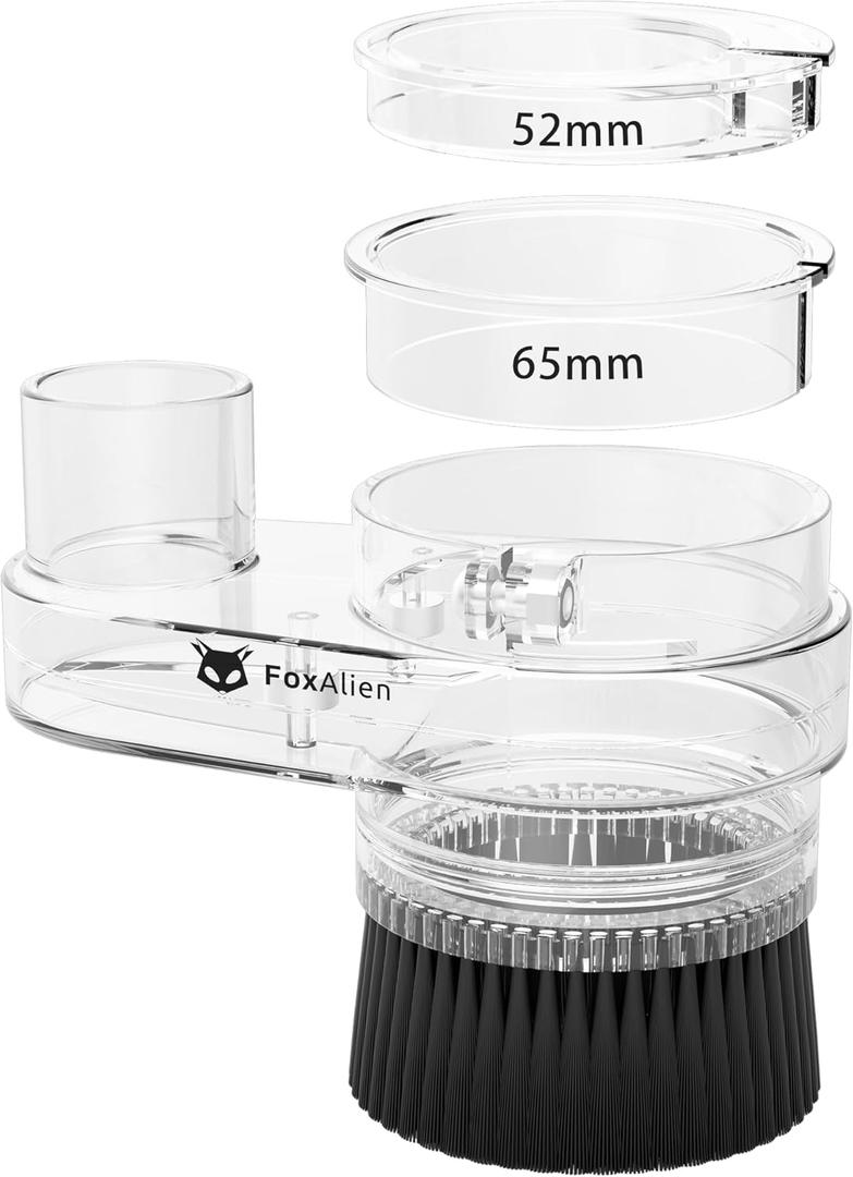 FoxAlien 69mm Diameter Dust Shoe for CNC Router Machine, Compatible with 52mm Spindle Motor and 65mm Router, Hose Diameter 38mm