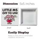 College Graduation Gifts Decor, Gifts for College Girls Wooden Box Sign, Funny Wood Block Plaque Box Sign for Home Office Desk Decor(5 x 5 Inches)