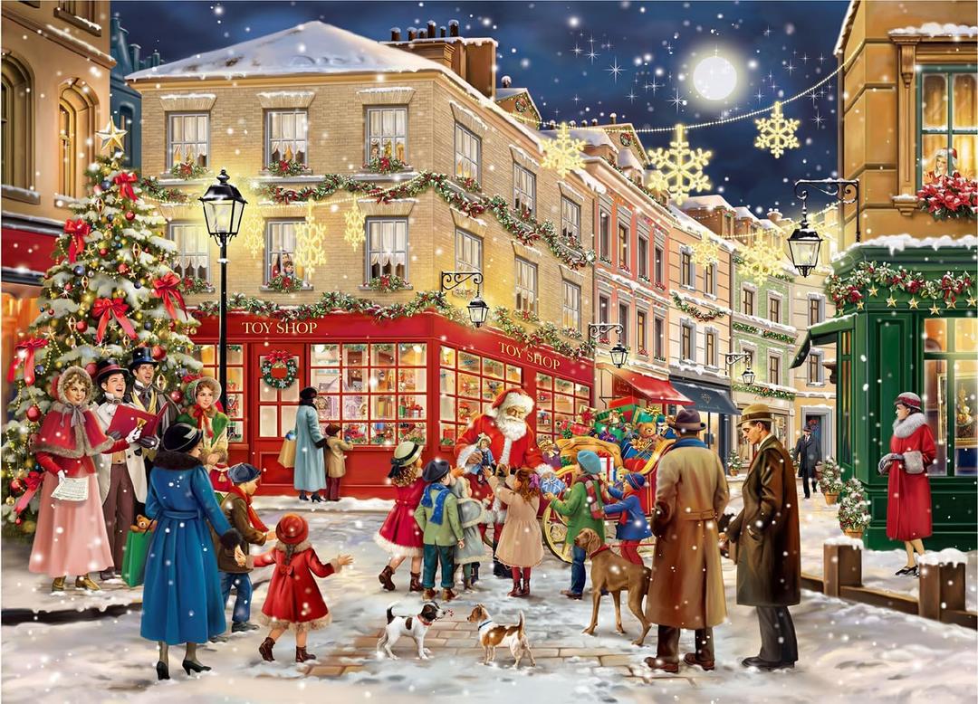 HGLCM 1000 Piece Jigsaw Puzzles for Adult Kids Cute Dog Jigsaw Puzzle Christmas Toy Shop