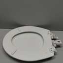 Mayfair Cassel Slow Close Toilet Seat, Easy Clean, Non Slip Premium Wood Seat, Easy Install, Made in USA, Round, White