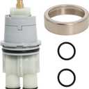 RP46074 Shower Universal Valve Cartridge Assembly for Delta Shower and Tub 13/14 Series Faucet, Replacement Part for Delta Monitor Cartridge, Include RP22734 Bonnet Nut Replacement