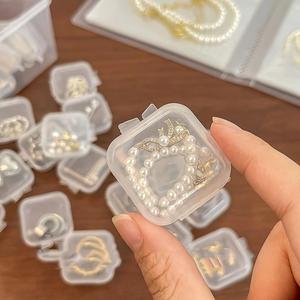 120Pcs Mini Jewelry Storage Containers,1.37 x 1.37 x 0.7 Inches, Clear Plastic Cases for Pearl Bracelets and Small Accessories (120)