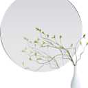 12'' Round Glass Mirror HD Large Makeup Circle Mirror for Wall Decor, Bathroom, Bedroom, Vanity, Living Room etc,