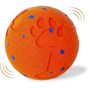 Interactive Dog Ball Toy[Newly Upgraded], Durable E-TPU Material, 3 Play Modes with Colorful Lights, E-TPU USB-C Rechargeable, IPX7 Waterproof Rating for Puppy, Medium and Large Dogs