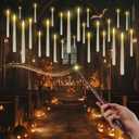 Homemory 20PCS Floating Candles with Wand Remote, Magic Hanging Candle with Timer, Flickering Warm Light Floating Candles for Halloween Christmas Birthday Party Decor