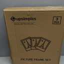 upsimples 11x14 Picture Frame Set of 5, Display Pictures 8x10 with Mat or 11x14 Without Mat, Wall Gallery Photo Frames, Black