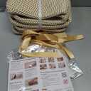 5 Pack Small Woven Storage Baskets for Shelves, Cotton Rope Baskets Organizer for Bathroom, Closet & Nursery, Decorative Storage Bins for Organizing Socks, Toys, 11.8"x7.9"x4.7", Khaki/White