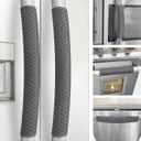 Refrigerator Door Handle Covers, 5 PCS, Performance Appliance Handle Covers, Non-Slip Fridge Door Handle Covers, Keep Your Kitchen Clean, Microwave Oven Dishwasher door Handle Protectors(Carbon Black)