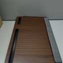 Laptop Lap Desk, Portable Large Laptop Desk for Bed, Up to 17 in Lap Table with Wrist Rest, Mouse Pad, Tablet Phone Slot, Portable Handle, Lap Tray with Cushion (Dark Brown)