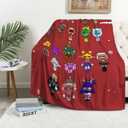 FINENESS SINCE 1988 Christmas Squad Blanket for Boys Gamer Cartoon Throw Blanket for Boys Birthday Gift Home Fleece Throw Blankets for Couch Bed Sofa Gamer Blanket 60''x50''