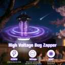 Bug Zapper Indoor & Outdoor, Water Proof Mosquito Zapper with LED Light, 4200V Electric Bug Zapper for Home Patio Office Courtyard (Black)