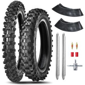 Dirt Bike Rear 90/100-16 3.25/3.50-16 Front 70/100-19 2.75/3.00-19 Tire and Inner Tube for 150cc KX100 KLX140 TTR125 CRF150 XR100 RM85L RM100 Baja DR125 Pit Bike Off Road Motocross Motorcycle