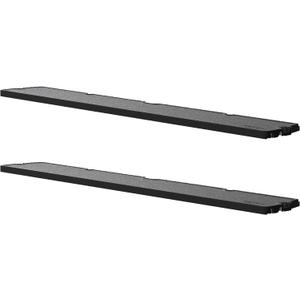Suncast 2 Pack Horizontal/XL Vertical Shed Shelf Kit, Space Saving Shelving Wall Mount Outdoor Storage Structures, 50" W x 10.25" D x 1.25" H, Black