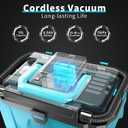 Cordless Shop Vac Wet and Dry, Rushless 2.5 Gallon HEPA Filter Shop Vac Compatible with Makita 18V 4.0Ah Batteries and Charger,Portable Commercial Vac for Car, Home