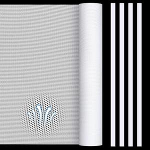 Woanger 2 Pcs 1000 x 300 mm DIY PC Case Dust Filter 0.5 mm High Airflow Hole PC Fan Mesh Filter Air Vent Covers PVC Dustproof Cover with 8 Magnetic Strip for Computer Chassis Speaker and More, White