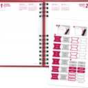 2 x Brownline 2025 CoilPro Daily/Monthly Planner, Untimed Journal, 12 Months, January to December, Twin-Wire Binding, 8.25" x 5.75", Bright Red (CB389C.RED-25) (Standard)