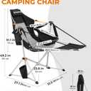 KingCamp Hammock Chair with Footrest Heavy Duty Swinging Rocking Camping Chairs for Adults up to 400lbs, Folding Portable Oversized Rocker with Cup Holder & Pillow for Outdoor Beach Lawn RV Sports