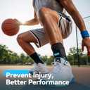AGPTEK Ankle Brace for Women Men, Adjustable Lace-Up Ankle Support with Removable Splints for Sprained Ankle, Injury Recovery, Ankle Stabilizer Wrap for Basketball Volleyball Sports, Blue, S (Black, S)
