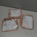 PACKISM Clear Makeup Bag - TSA Approved Toiletry Bag for Travel Size Toiletries, Travel Clear Toiletry Bag Quart Size Bag, Carry on Airport Airline Compliant Bag, Rose Pink(for age 12 or above) (Medium)