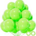 110pcs Green Balloon 12 inch, Green Latex Balloons for Birthday Party Baby Shower Wedding(with 2 Ribbons).