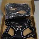 No Pull Dog Harness Adjustable Reflective Oxford Easy Control Medium Large Dog Harness with A Free Heavy Duty 5ft Dog Leash