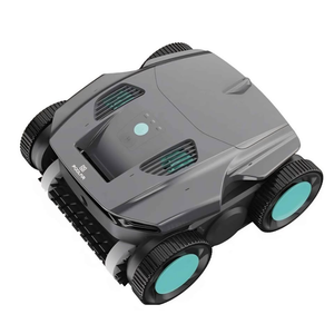 Cordless Robotic Pool Cleaner, Pool Vacuum for Inground Pools, Wall Climbing, 120 Min Runtime, Quad-Motor, Powerful Suction, Automatic Pool Vacuum for In Ground Pool Up to 1500 sq. ft, Grayblack