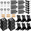 36Pcs Groomsmens Gifts Set of 6,Groom Best Man Groomsmen Proposal Box Gifts,2oz Shot Glasses,Oxford Bags,Black Sunglasses,Bottle Openers,Socks,Wedding Bachelor Party for Groomsmen