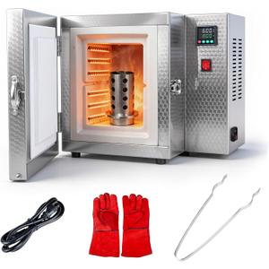 1500W Electric Kiln Pottery, 800℃/1472℉ Temperature Control Jewelry Kiln