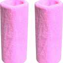 Sweatbands Sports Wristbands for Men and Women - 6 inch Elastic Athletic Wrist Bands for Tennis, Basketball, Running, Working Out