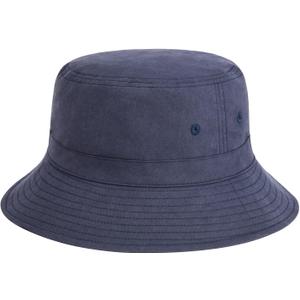 BOTVELA Summer Bucket Hat Washed Cotton Sun Cap for Beach, Fishing - Outdoor Vacation Boonie for Men Women (Navy, 7 5/ 8-7 3/ 4)
