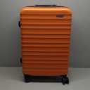 Amazon Basics 26" Hardside Medium Checked Luggage, Hardshell Suitcase With Wheels, Expandable For Up to 15% More Space, With Scratch-Resistant Surface, Four Multi-directional Wheels, Orange