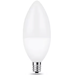 LED Light Bulb E12 Candelabra Light Bulbs 5000K Daylight Light Bulb 6W Candle Bulbs for Ceiling Fan (3 Pack, Daylight White)