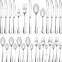 20 Piece Silverware Set Service for 4,Premium Stainless Steel Flatware Set,Mirror Polished Cutlery Utensil Set,Durable Home Kitchen Eating Tableware Set,Include Fork Knife Spoon Set,Dishwasher Safe
