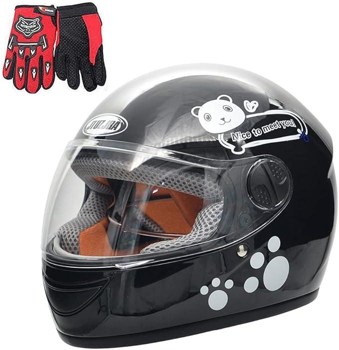 Children's Helmet, Motorcycle Helmet for Children, Half Motorcycle Helmets, Motorcycle Moped Boys Girls Children Children, 3 Colours Designer Designed by Choice, Black