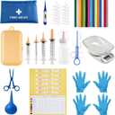 52pcs Puppy Whelping Supplies,Whelping kit,Puppies Birth,Kitten Dog Supplies,Puppy kit,Bottle Feeding kit for Newborn Puppy, Puppy Whelping Collars,Tube,Cord Clamps,Gloves,Digital Thermometer Scale