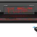 Single Din Bluetooth Marine Radio - in Dash 1-Din Car Stereo Receiver with AM FM Tuner LCD Display SD AUX-in USB Quick Charge APP Control