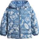 GAP Baby Boy Classic Logo Puffer Jacket (18-24 Months, Cornflower829)