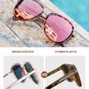 BIRCEN Polarized Sunglasses for Women UV - Protection Womens Retro Mirrored Shades with Acetate Frame BC2001