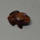 Rustic Carved Bullfrog 4 x 3 Handcrafted Desert Ironwood Decorative Table Top Figurine Sculpture Statue, Natural Cherry Brown