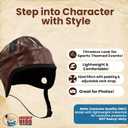 Morph Vintage Brown Retro Football Helmet Classic Faux Leather Old-Time Style Helmet for Costume Tailgating Movie Props & Themed Parties Adult One-Size Fits Most 1920s-Inspired Headgear