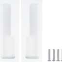 MOROBOR Aluminum Alloy Flush Pull Handles, 2pcs Modern Barn Door Handles with 4pcs Stainless Steel Flat Head Screws, Hidden Cabinet Handles for Sliding Barn Door Drawer Cupboard Wardrobe (Warm White) (150mm)