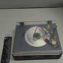 CD Player with Built-in Speakers Bluetooth Retro Portable CD Players for Home Music Player with Remote Control Headphone Jack Walnut Brown