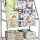 aboxoo Kids Bookshelf Toddler Freestanding for Children Room 18 inches Small Toddler Bookcase Toy Organizer White Stable Bookcase Bookstore Library Book Unit Storage for Small Place