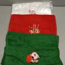 12 Pack Christmas Hand Towels - 12 x 18 Inch, 100% Cotton, 3 Colors, Christmas Pattern Decorative Gift Set