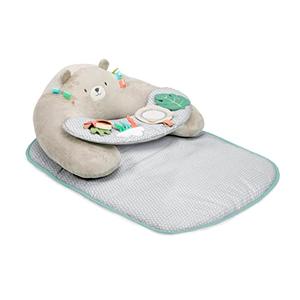 Ingenuity Cozy Prop 4-in-1 Sit Up & Prop Activity Mat, Portable & Easy-Fold, Tummy Time Play, Includes 5 Nature-Inspired Sensory Baby Toys, For Age Newborn +