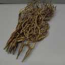 Geosar 13.8 Inch Small Manzanita Branches Plastic Faux Branches Artificial Antler Shaped Tree Branch Decorative Plant Twigs for Home Wedding Table Centerpiece Festival Decors(Light Brown,10 Pieces)