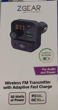 ZGear FM Transmitter with Adaptive Fast Charger