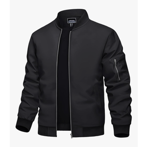 TACVASEN Men's Bomber Jacket Lightweight Casual Spring Fall Windbreaker Zip Up Coat with Pocket Large