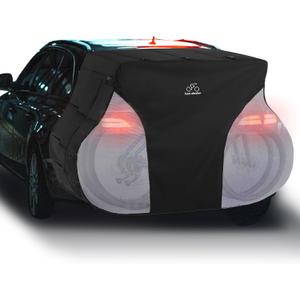 TeamObsidian Bike Cover - Outdoor Storage, Bicycle Transportation or Travel - Waterproof eBike Protection - For 1 to 3 Bikes - Heavy Duty Ripstop 600D Oxford Material - Transparent